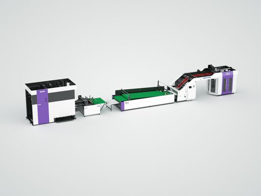 Laminator Flute tốc độ cao với Back Feeder được thiết kế để cải thiện tốc độ mài và trong bao bì hộp